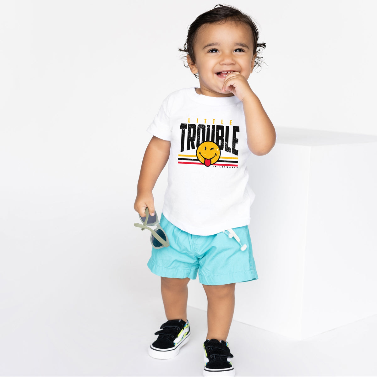 SmileyWorld Little Trouble - Toddler Short Sleeve Graphic T-Shirt