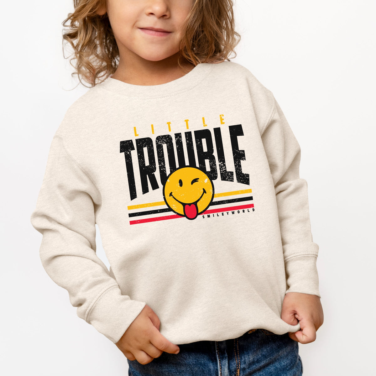 SmileyWorld Little Trouble - Toddler Graphic Sweatshirt