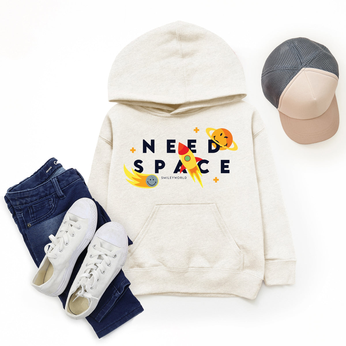 SmileyWorld Need Space - Youth Graphic Hoodie