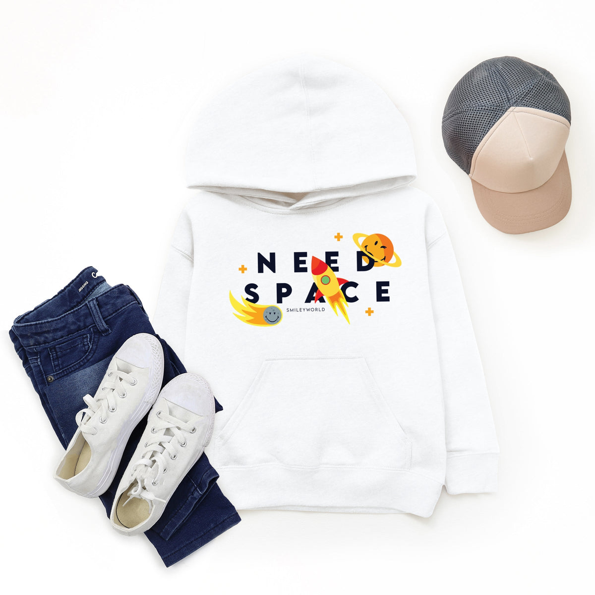 SmileyWorld Need Space - Youth Graphic Hoodie