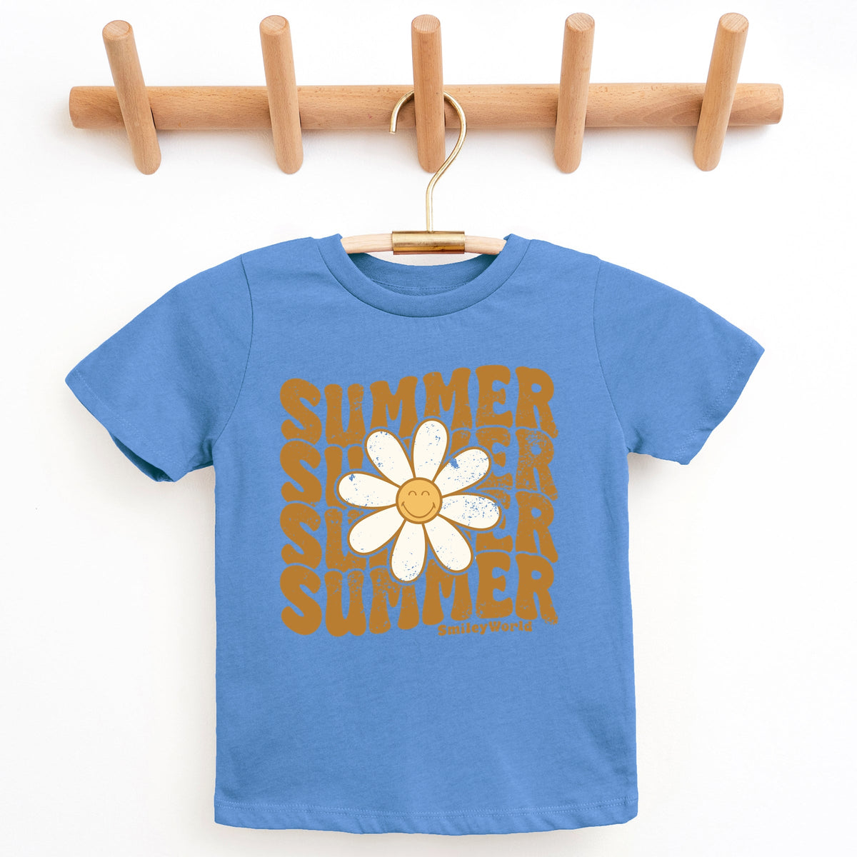 SmileyWorld Summer Wave Stacked - Youth Short Sleeve Graphic T-Shirt