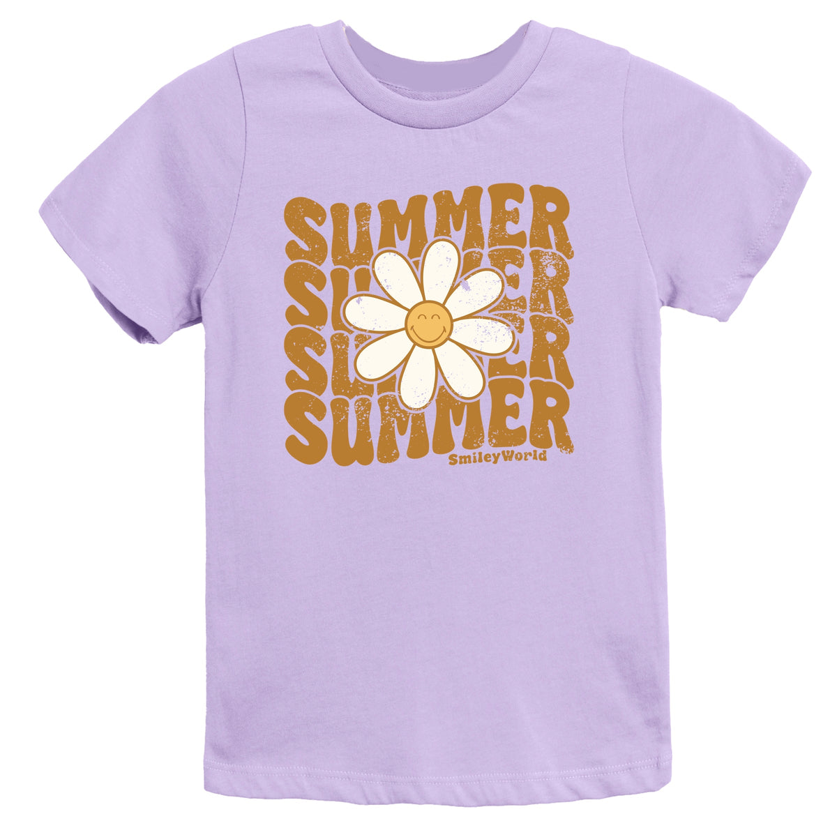 SmileyWorld Summer Wave Stacked - Youth Short Sleeve Graphic T-Shirt