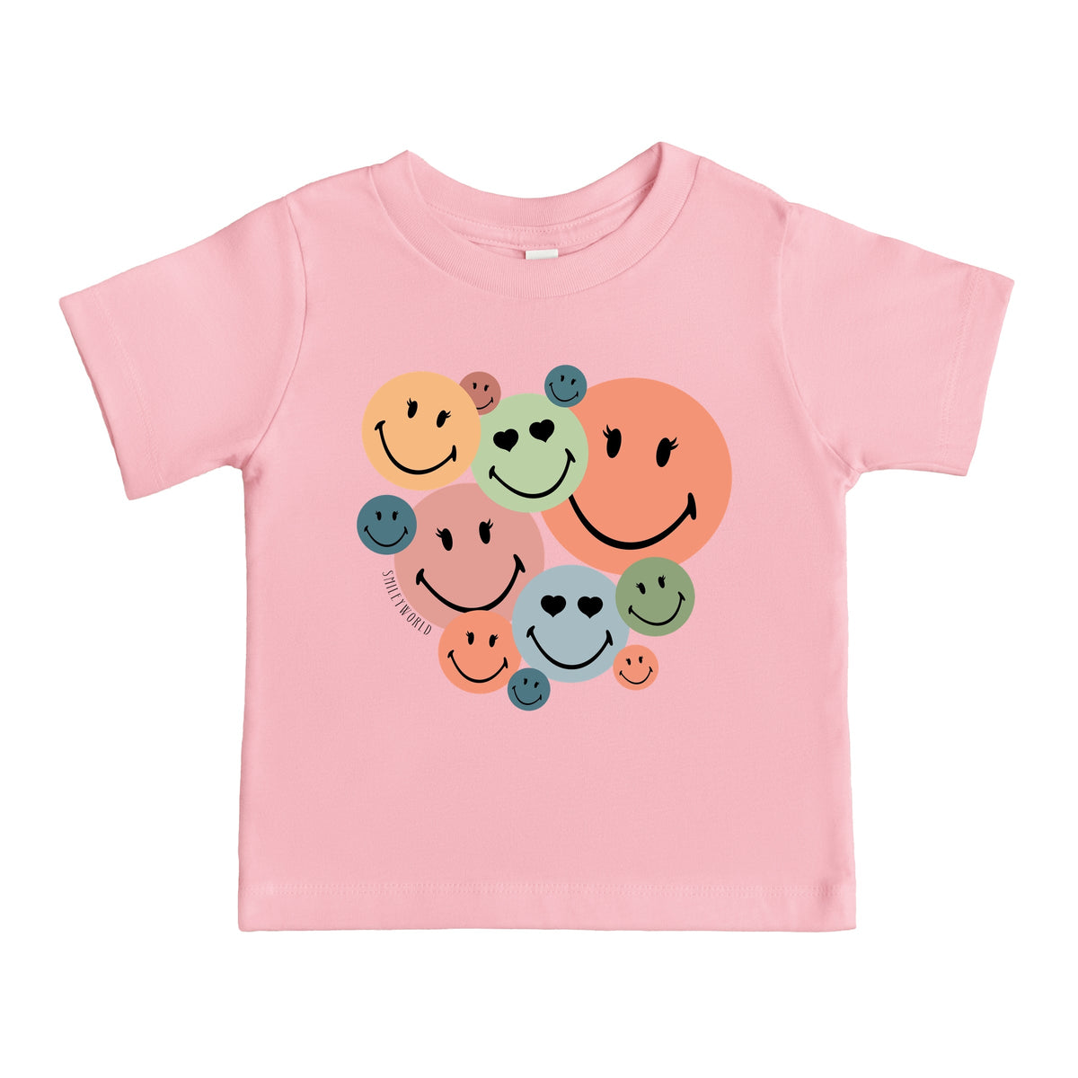 SmileyWorld Stacked Smiles - Toddler Short Sleeve Graphic T-Shirt