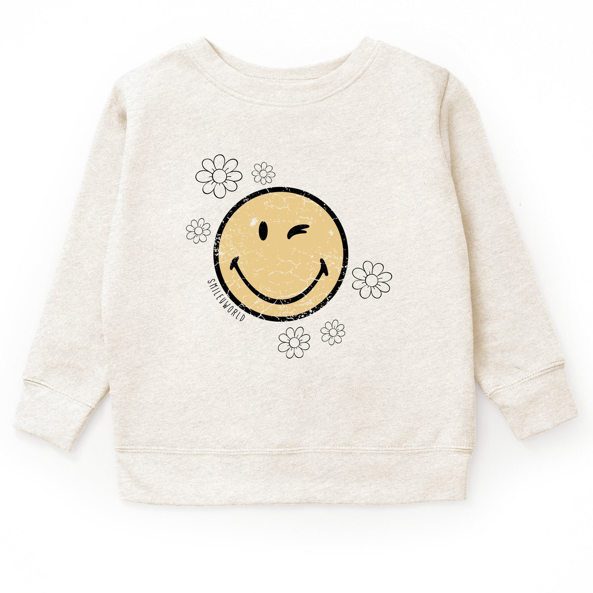 SmileyWorld Flower Outline - Youth Graphic Sweatshirt