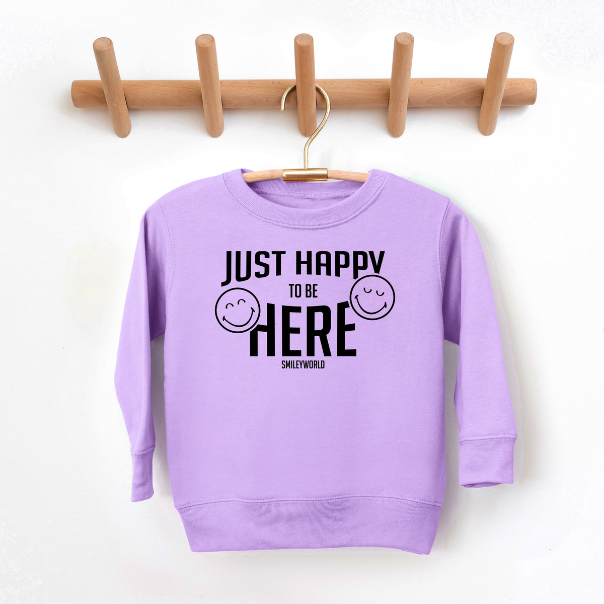 SmileyWorld Just Happy To Be Here - Toddler Graphic Sweatshirt