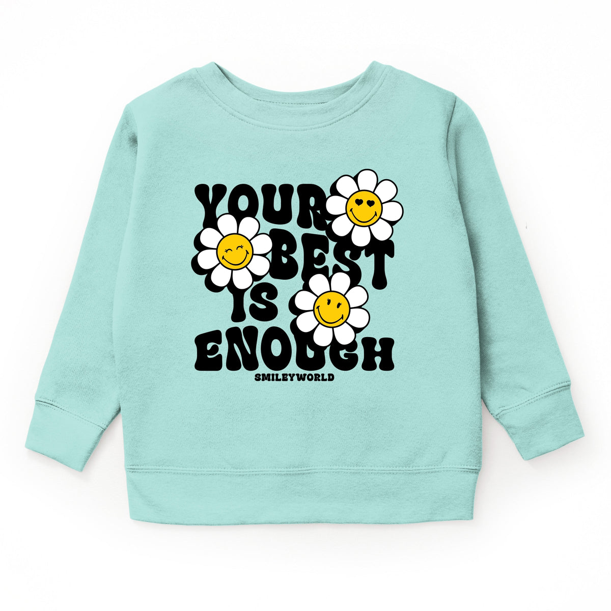 SmileyWorld Your Best Is Enough Floral - Youth Graphic Sweatshirt