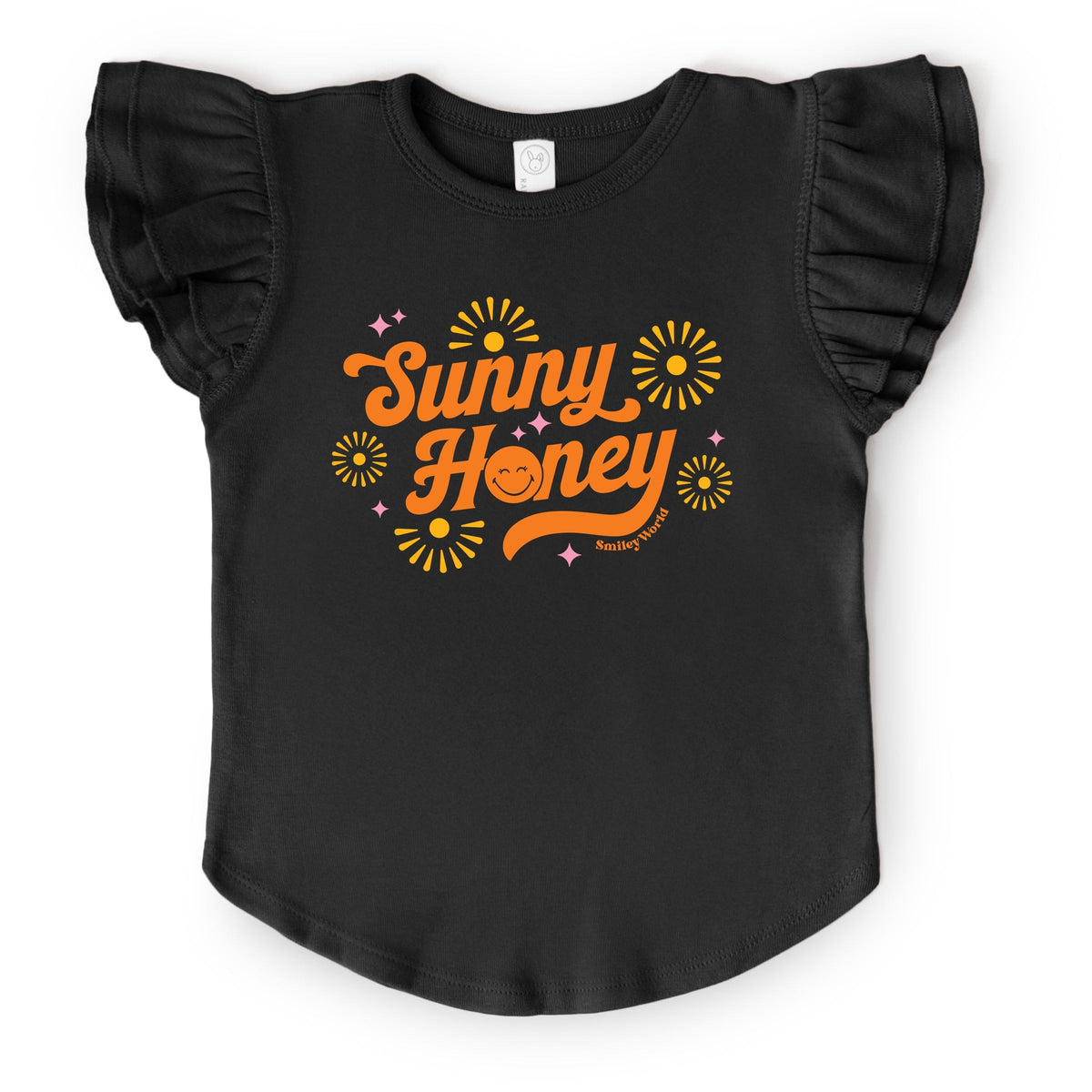 SmileyWorld Sunny Honey - Flutter Sleeve Graphic T-Shirt
