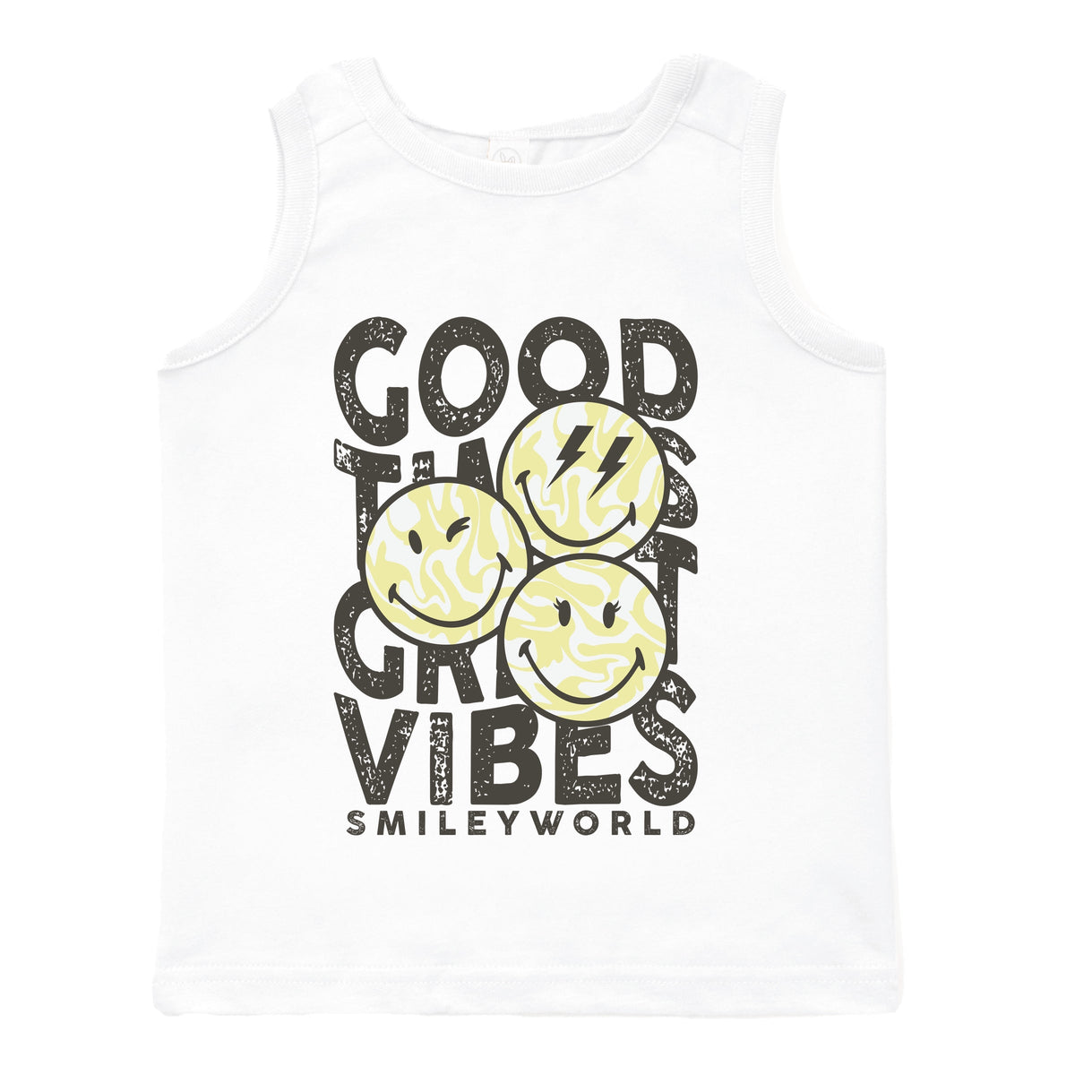 SmileyWorld Good Times Great Vibes  - Toddler Graphic Tank
