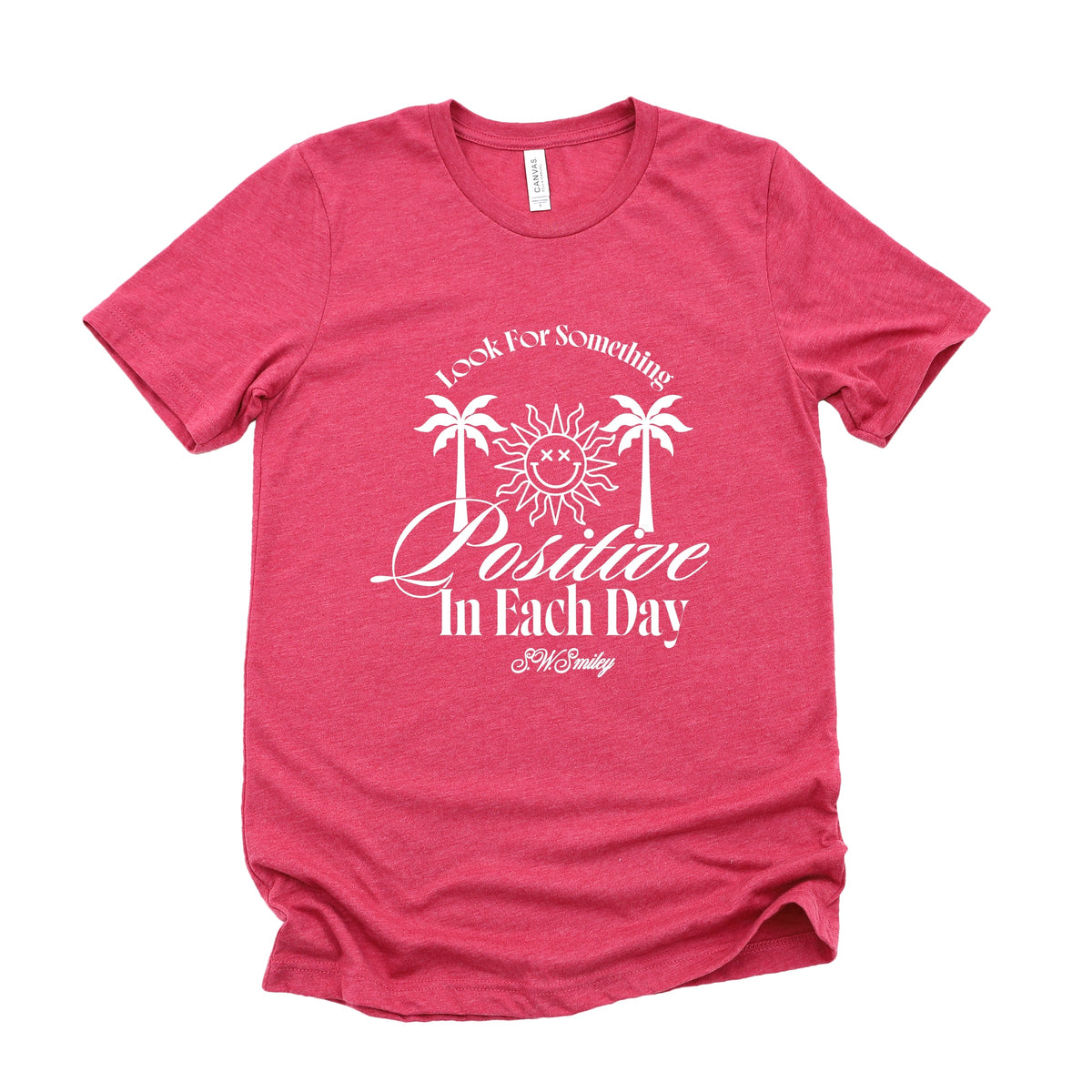 S.W.Smiley Look For Something Positive - Women's Short Sleeve Graphic T-Shirt
