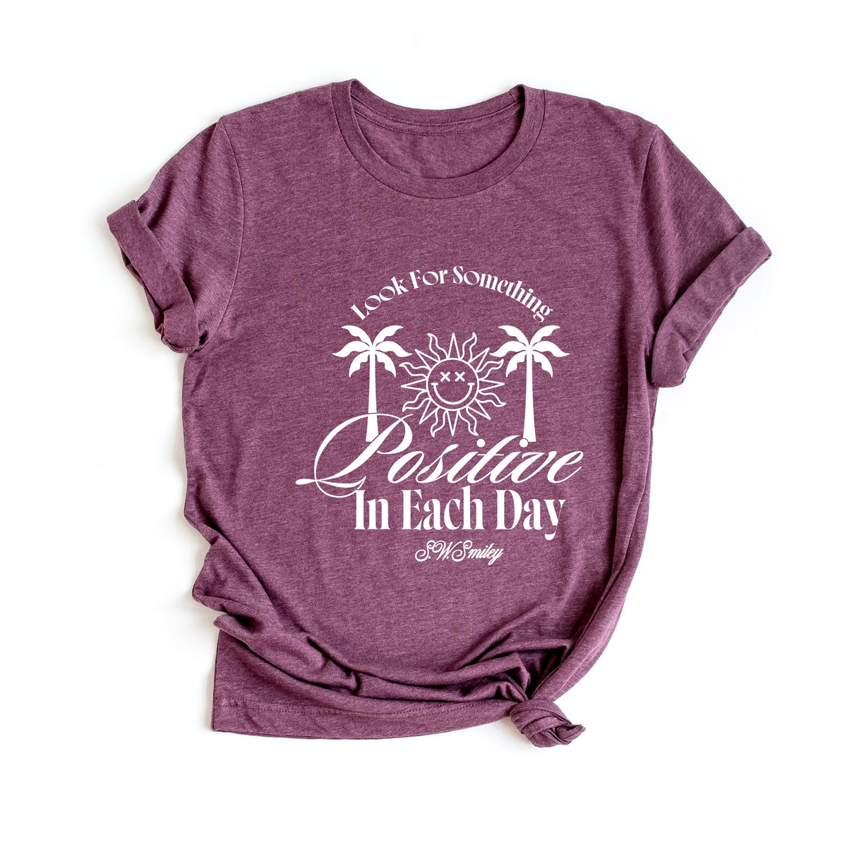 S.W.Smiley Look For Something Positive - Women's Short Sleeve Graphic T-Shirt