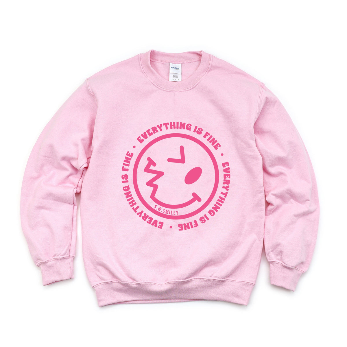 S.W.Smiley Everything Is Fine - Women's Graphic Sweatshirt