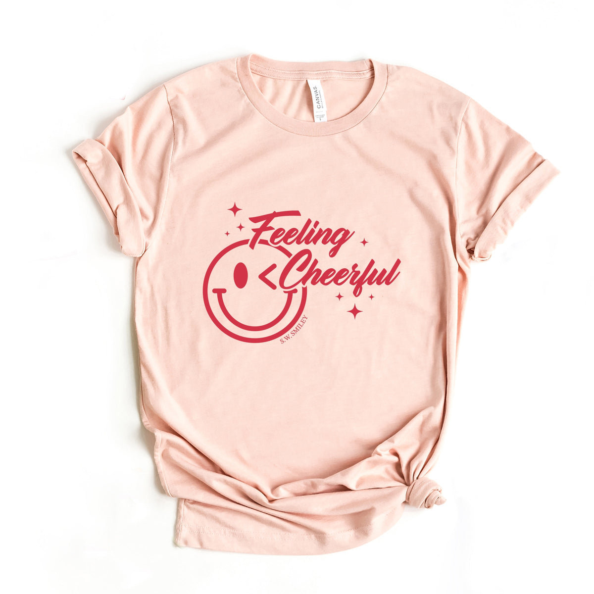 S.W.Smiley Feeling Cheerful Sparkle - Women's Short Sleeve Graphic T-Shirt