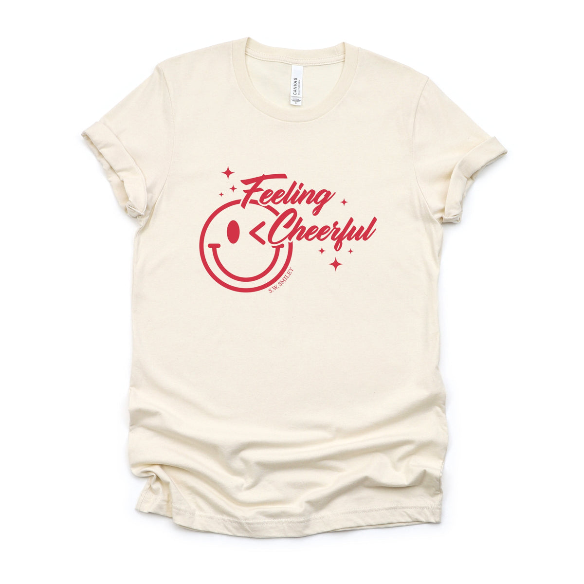 S.W.Smiley Feeling Cheerful Sparkle - Women's Short Sleeve Graphic T-Shirt