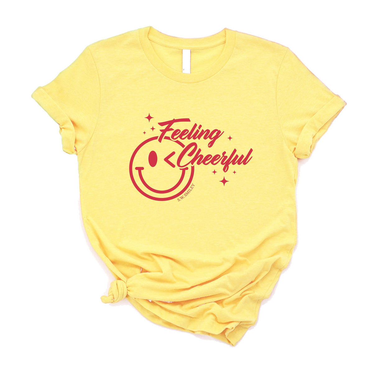 S.W.Smiley Feeling Cheerful Sparkle - Women's Short Sleeve Graphic T-Shirt