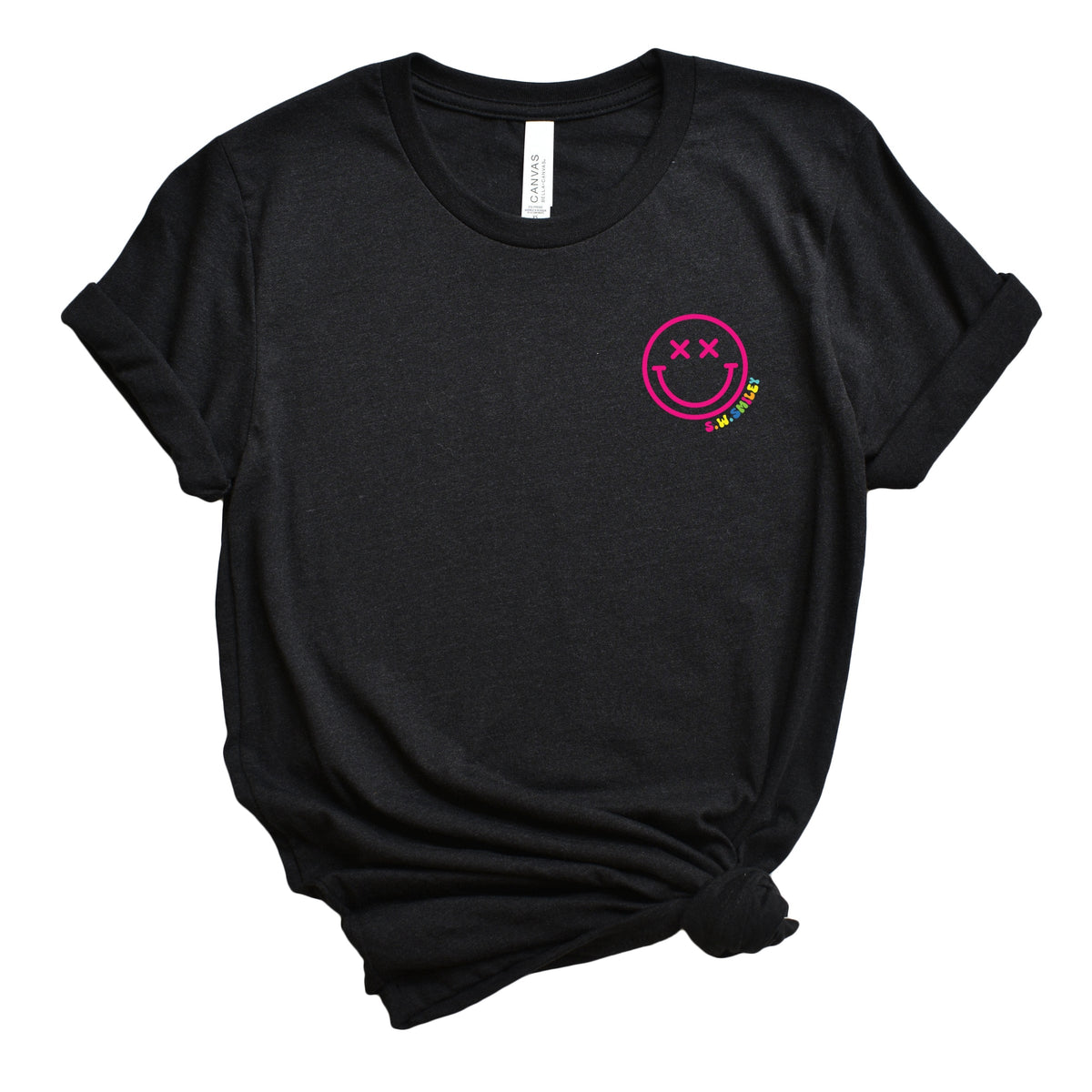 S.W.Smiley Simple Wink Bold - Women's Short Sleeve Graphic T-Shirt