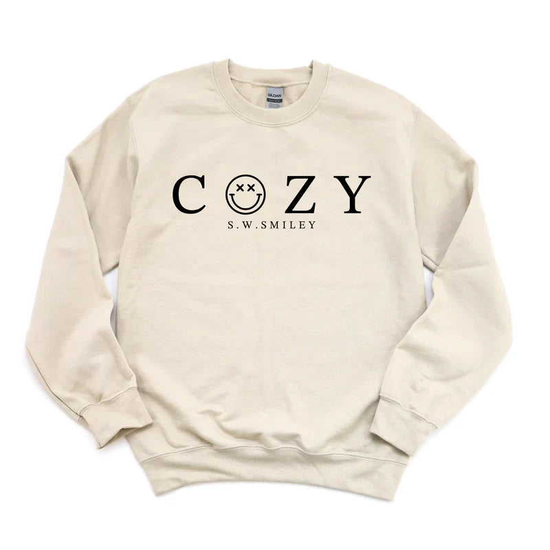 S.W.Smiley Cozy Outline - Women's Graphic Sweatshirt