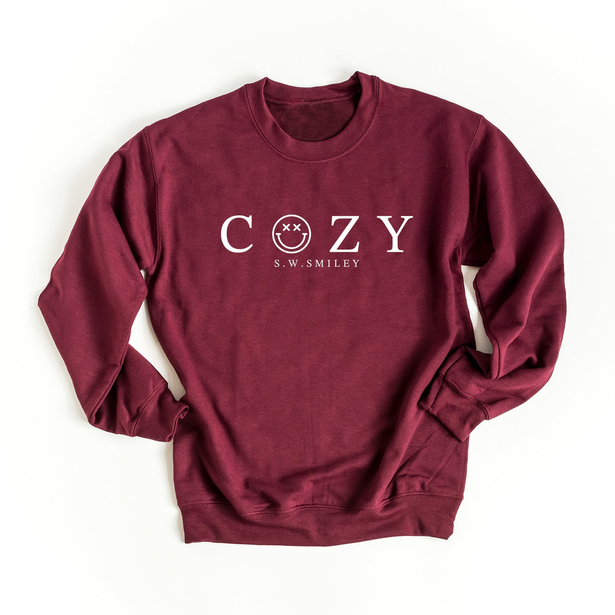 S.W.Smiley Cozy Outline - Women's Graphic Sweatshirt