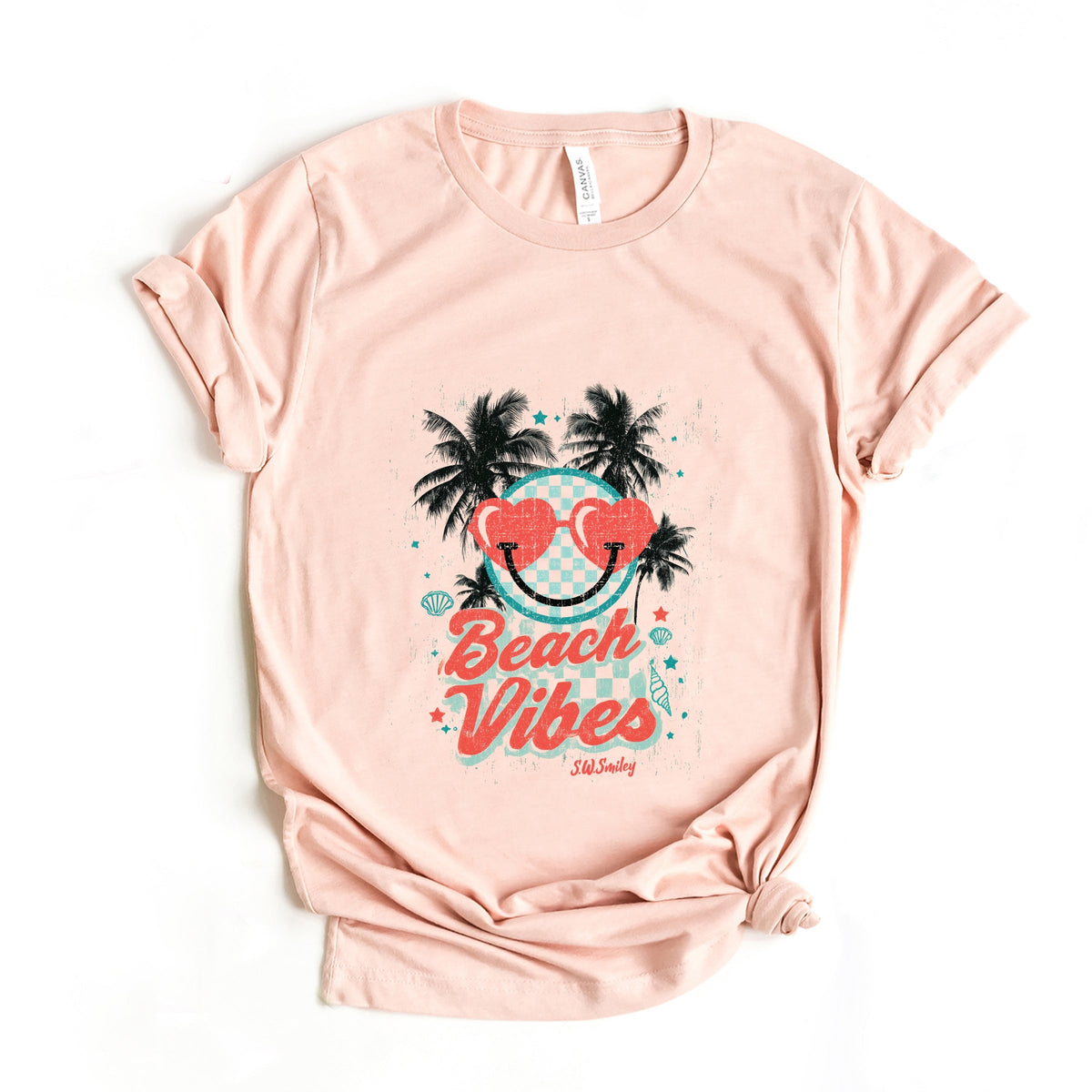 S.W.Smiley Beach Vibes - Women's Short Sleeve Tee