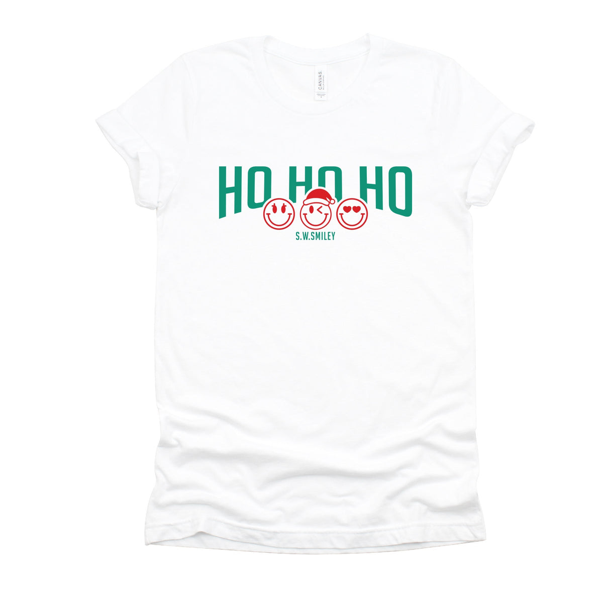 S.W.Smiley Varsity Ho Ho Ho - Womens Short Sleeve Tee
