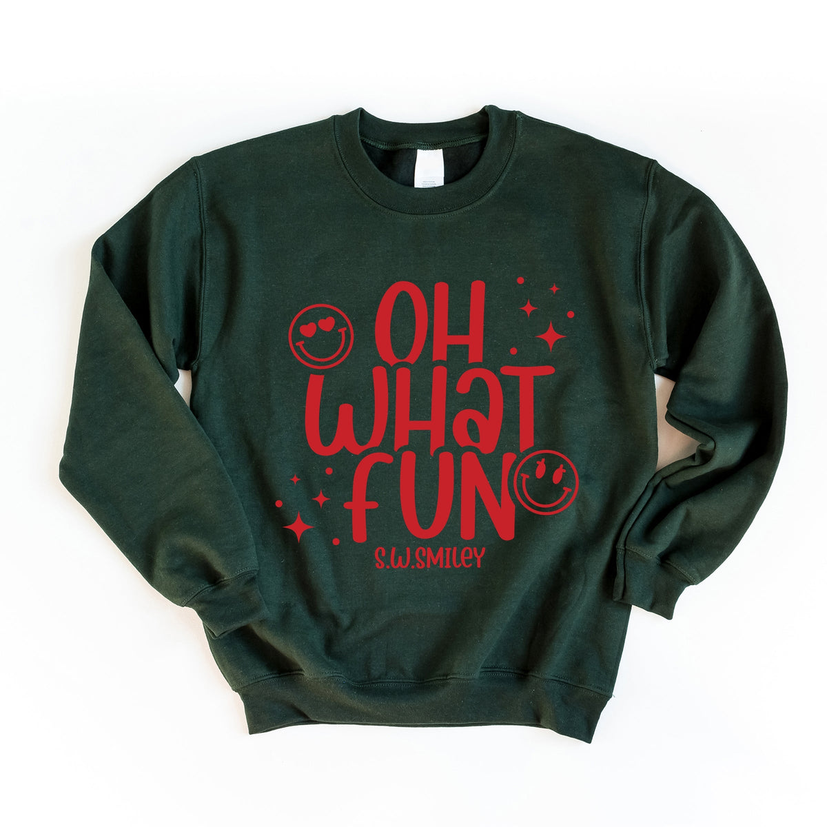 S.W.Smiley Oh What Fun Sparkle -  Womens Sweatshirt