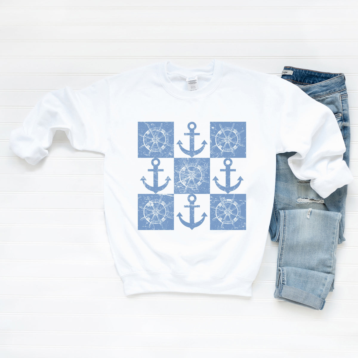 Anchor Wheel Grid - Women's Sweatshirt