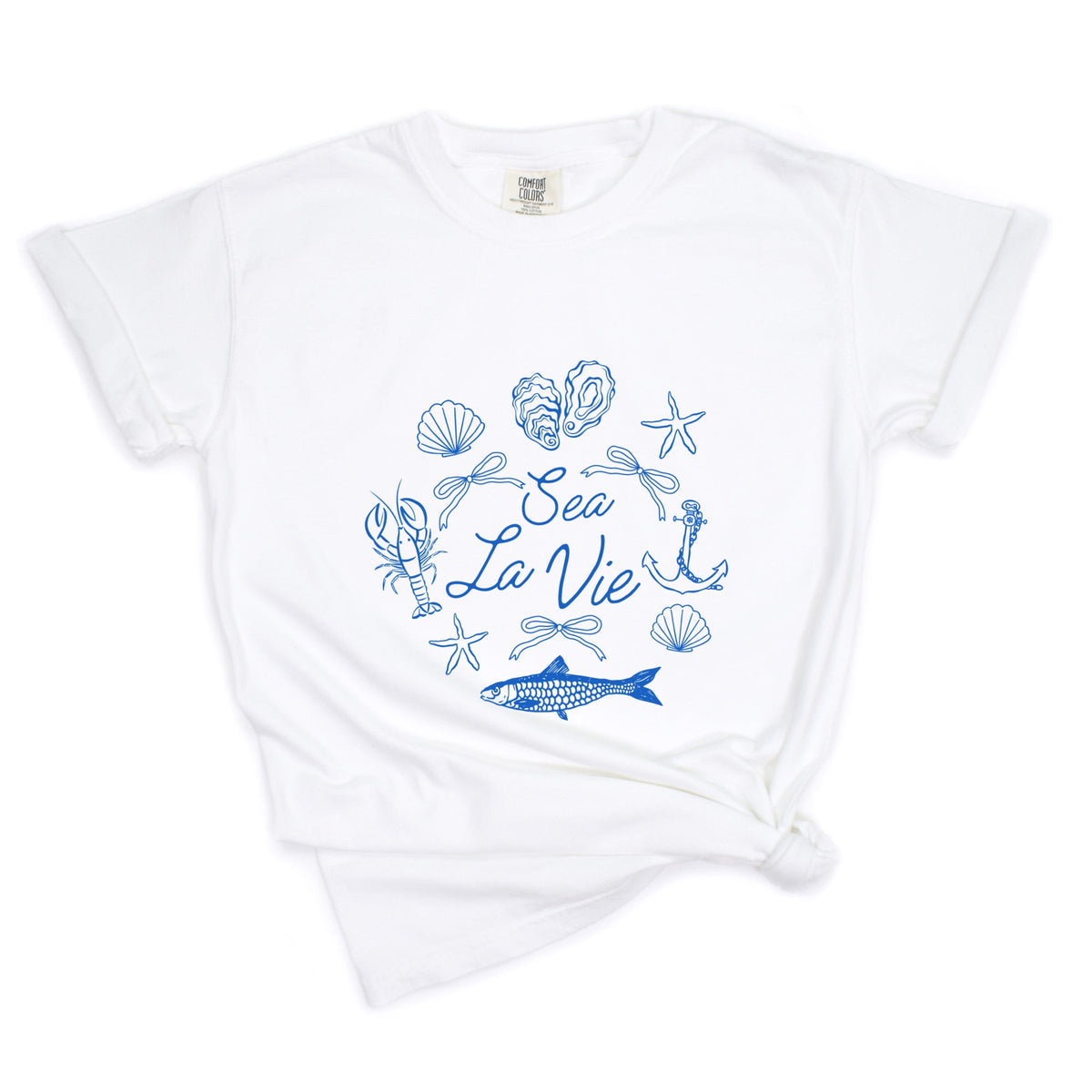 Sea La Vie Collage - Women's Garment Dyed Tee