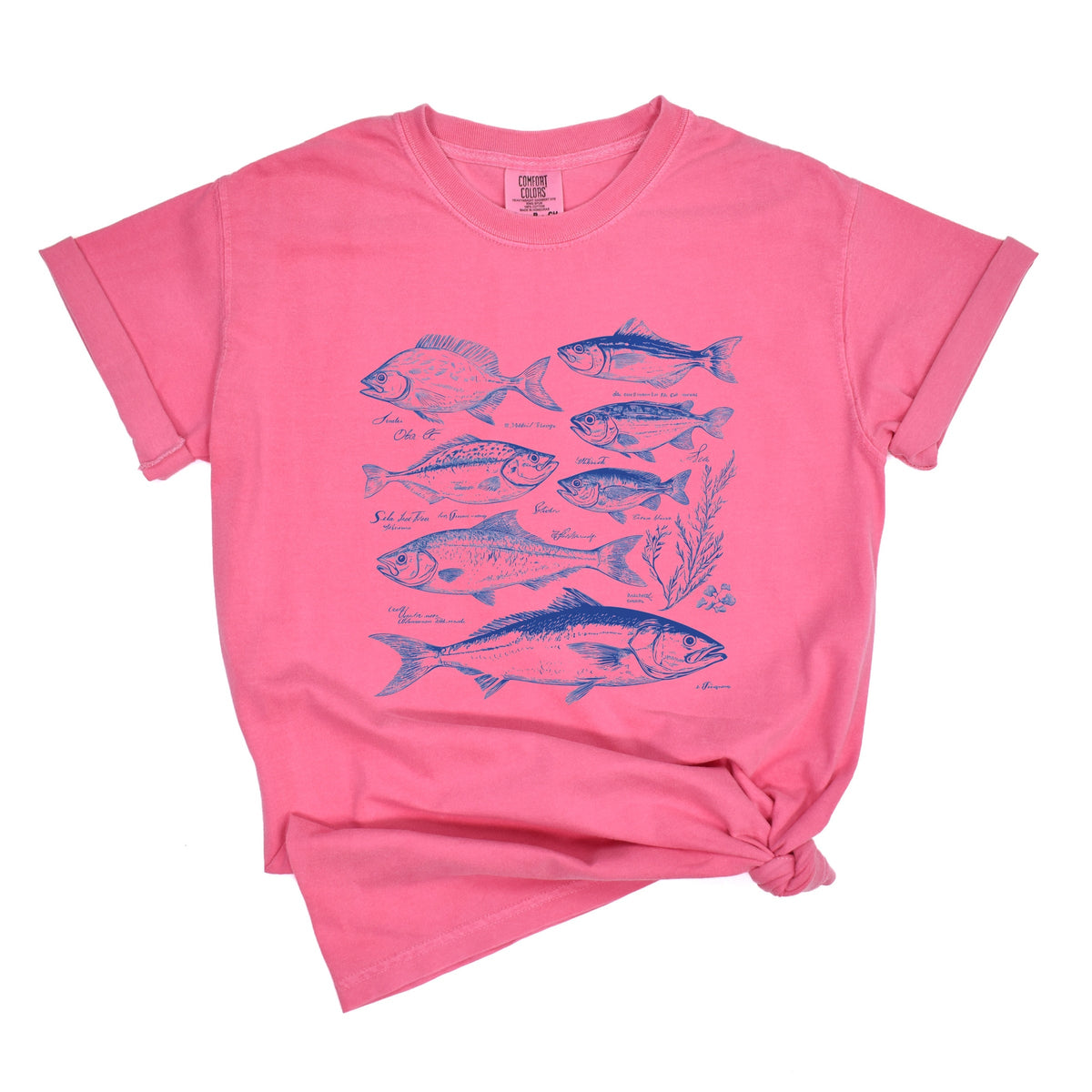 Vintage Fish - Women's Garment Dyed Graphic T-Shirt