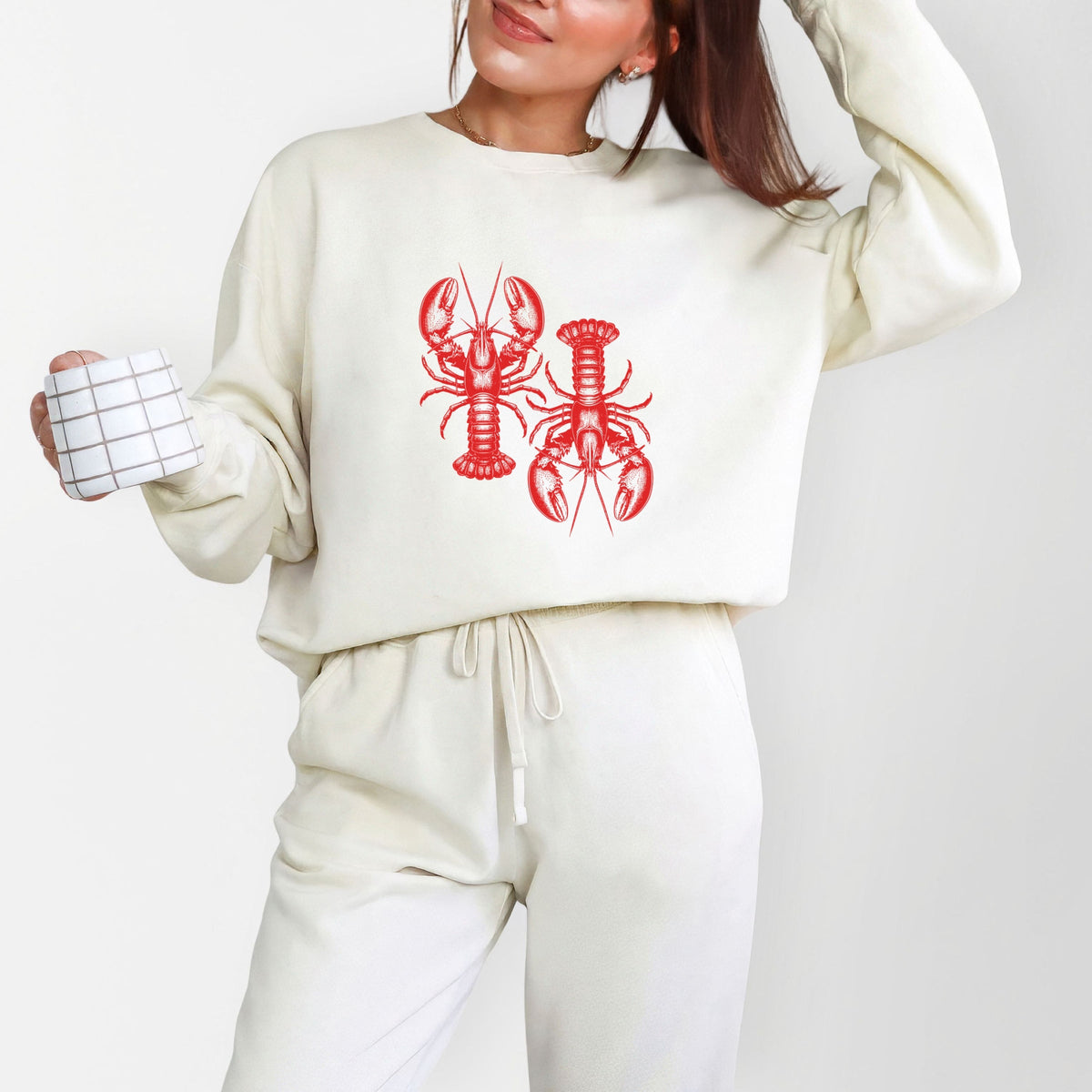 Two Lobsters - Women's Lightweight Garment Dyed Sweatshirt