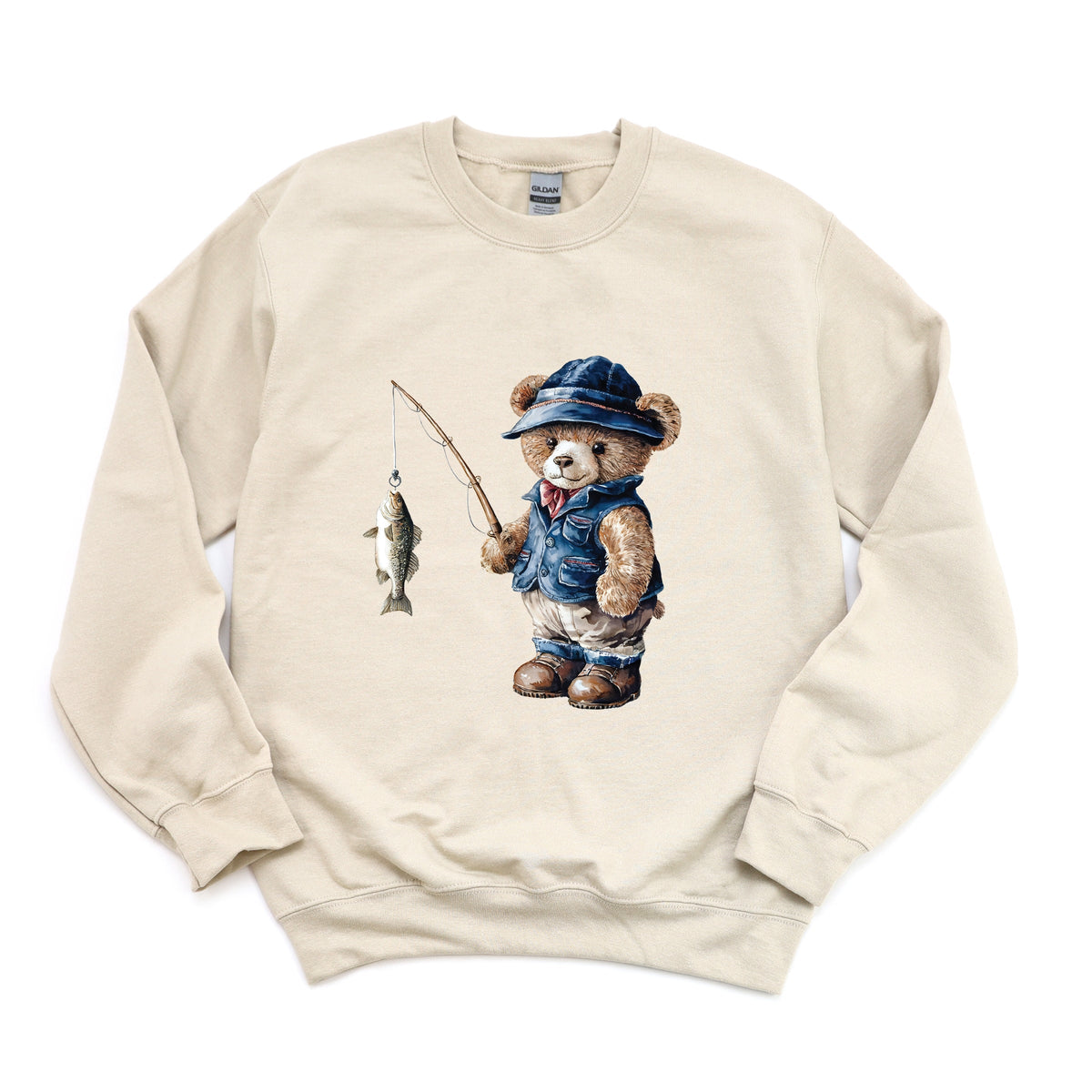 Teddy Bear Fisherman - Women's Sweatshirt