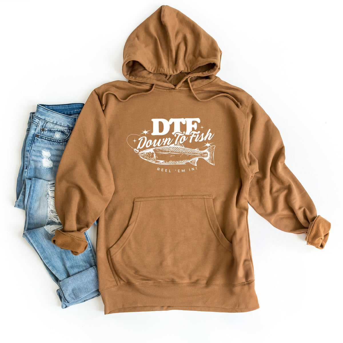 DTF Down To Fish - Women's Graphic Hoodie