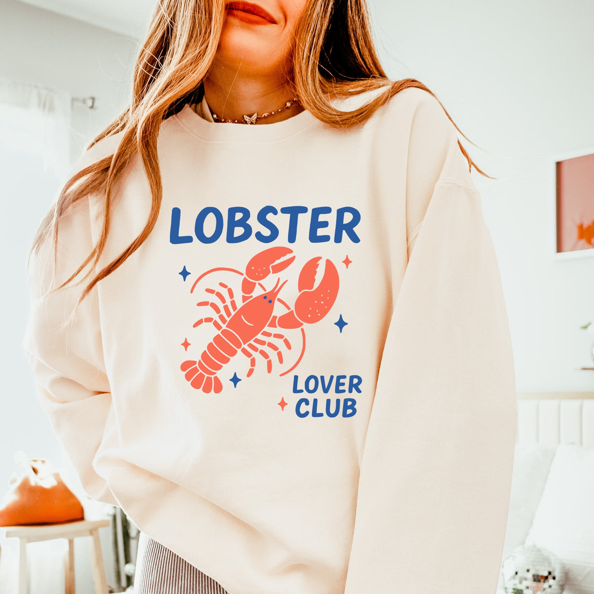 Lobster Lover Club - Women's Lightweight Garment Dyed Sweatshirt