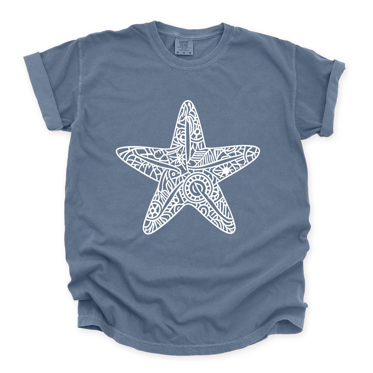 Starfish Mandala - Women's Garment Dyed Graphic T-Shirt