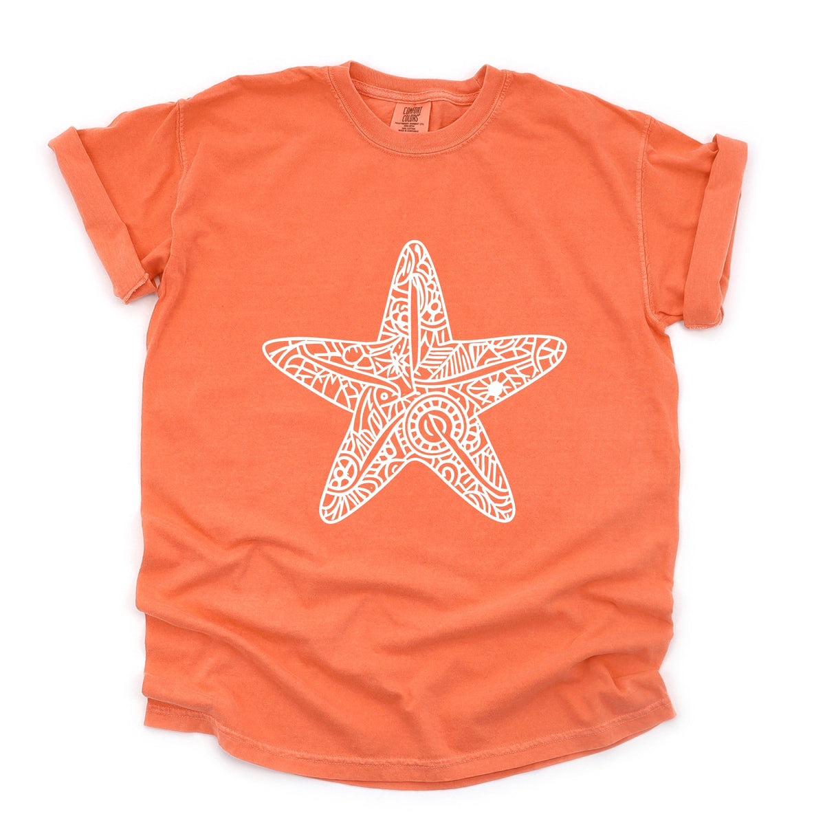 Starfish Mandala - Women's Garment Dyed Graphic T-Shirt