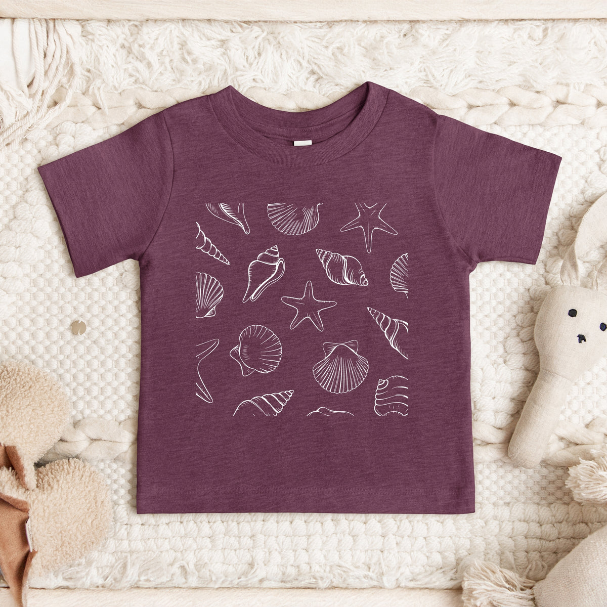 Seashells Square - Toddler Short Sleeve Graphic T-Shirt