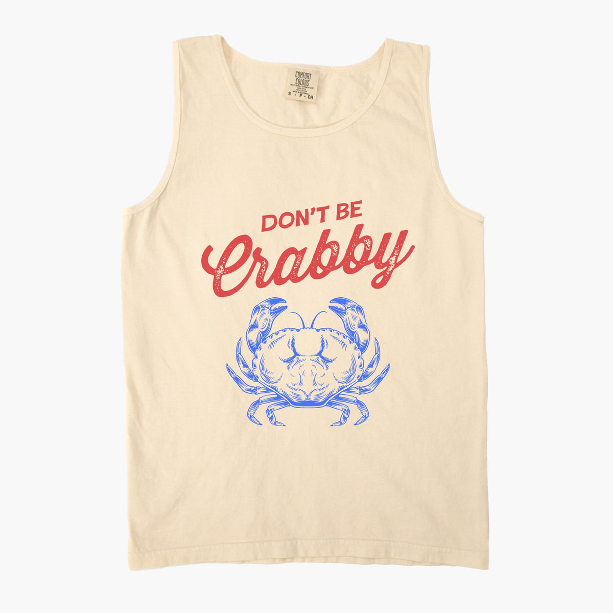 Don't Be Crabby Sketched - Women's Garment Dyed Graphic Tank Top