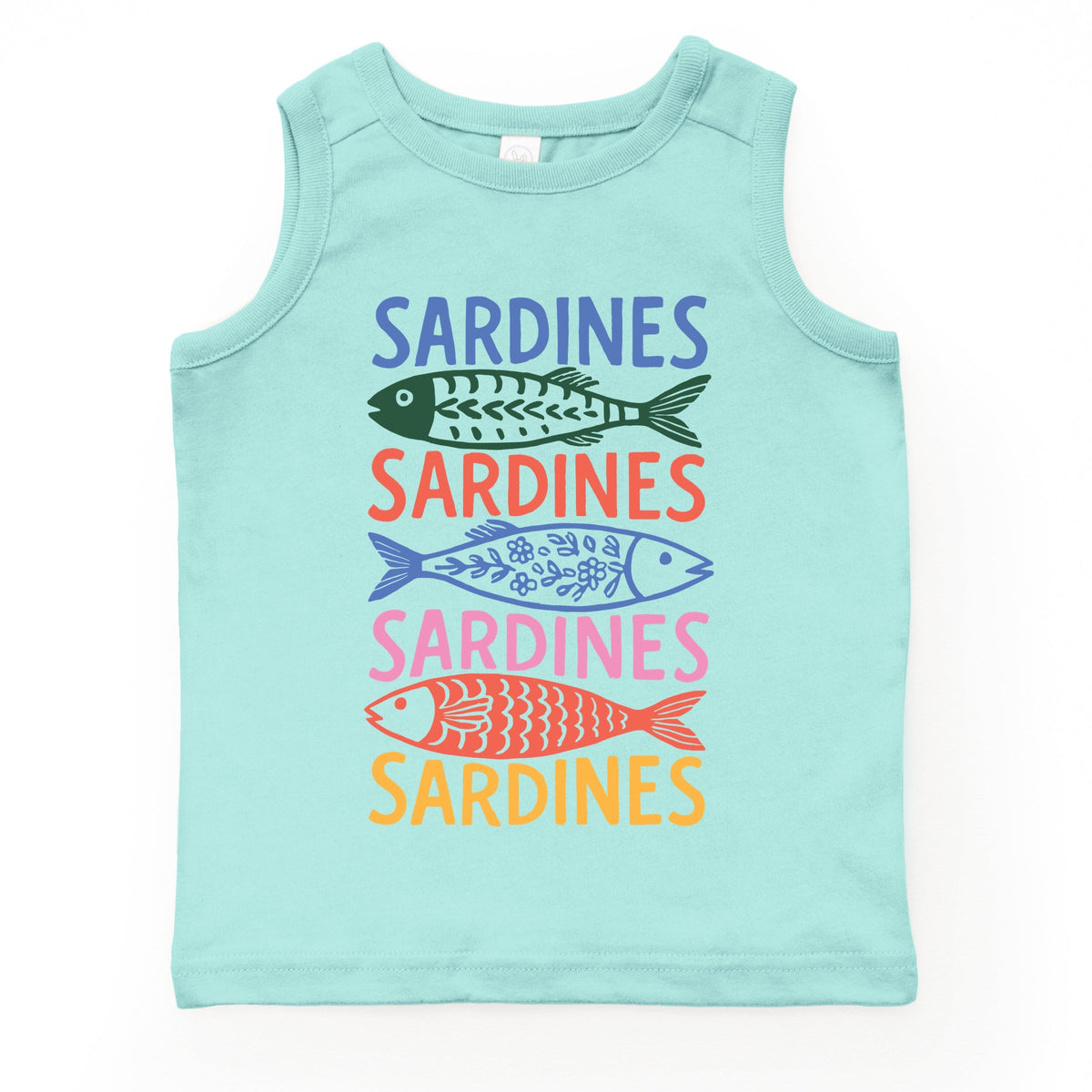 Sardines Colorful Stacked - Youth Tank Top