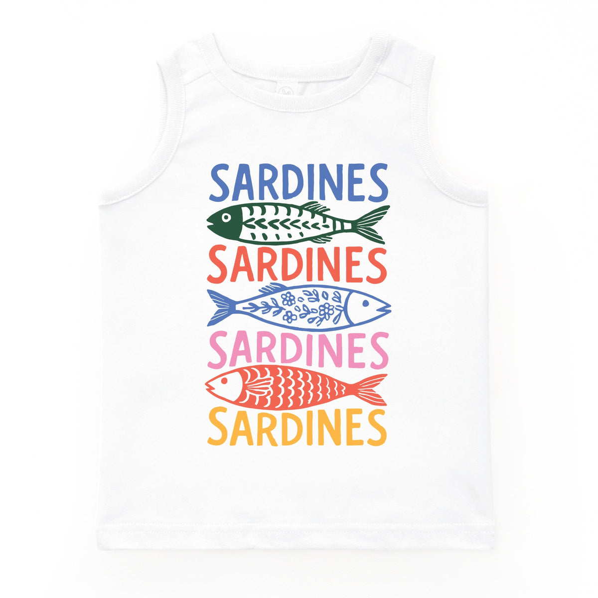 Sardines Colorful Stacked - Youth Tank Top