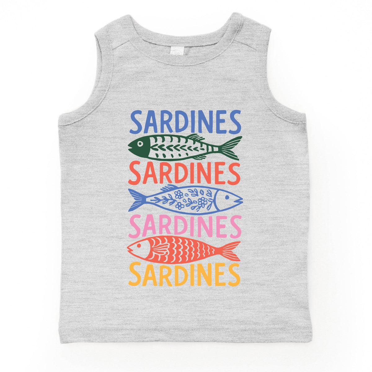 Sardines Colorful Stacked - Youth Tank Top