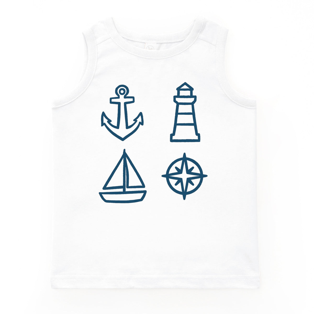 Anchor Lighthouse Boat Compass - Youth Tank Top