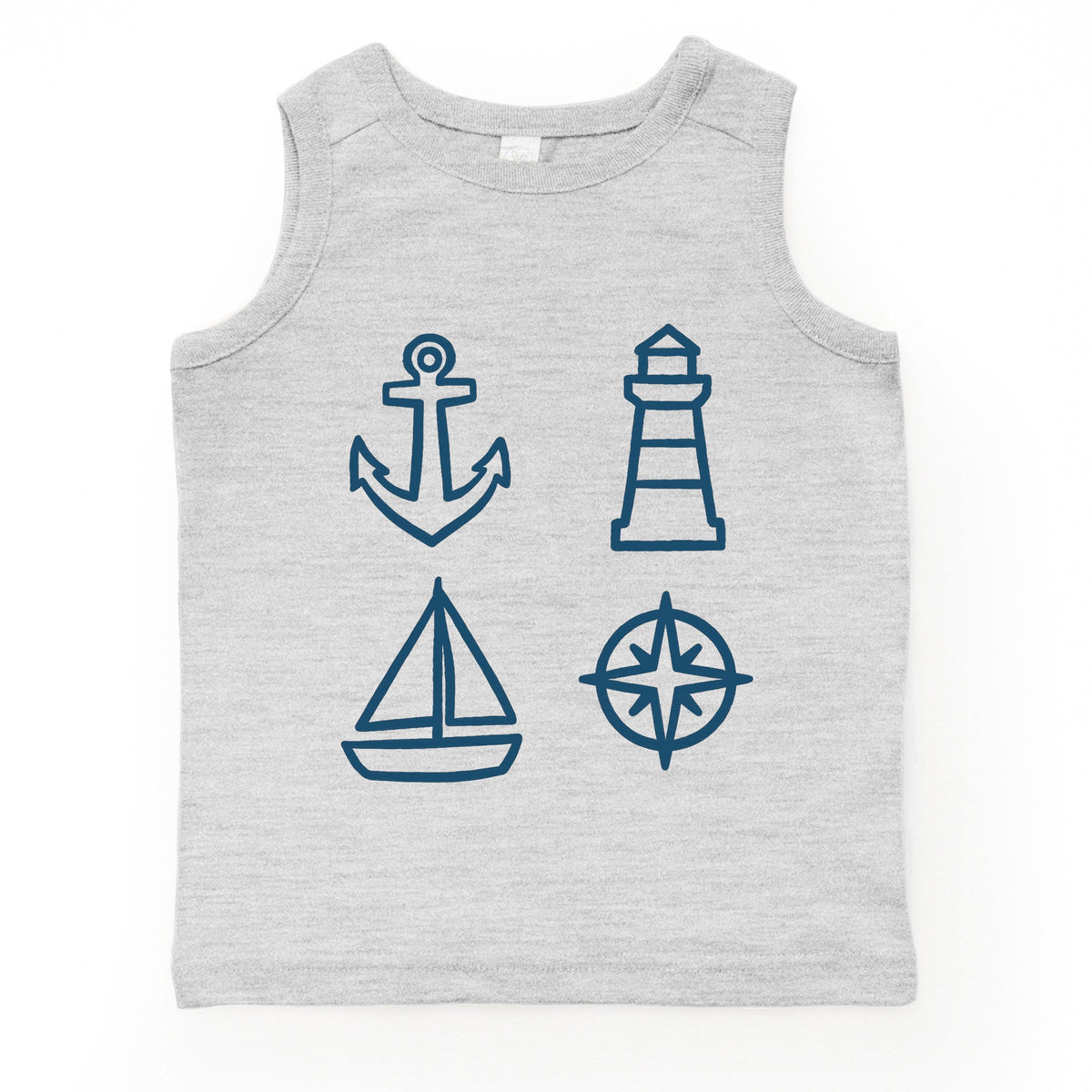 Anchor Lighthouse Boat Compass - Youth Tank Top
