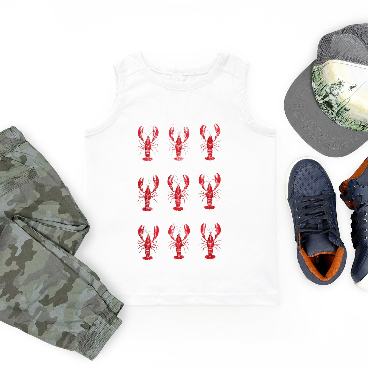 Nine Lobsters Watercolor - Youth Tank Top