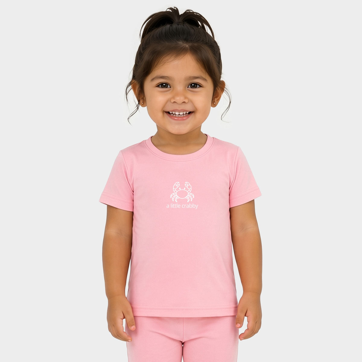 A Little Crabby Outline - Toddler Crew Shorts Set