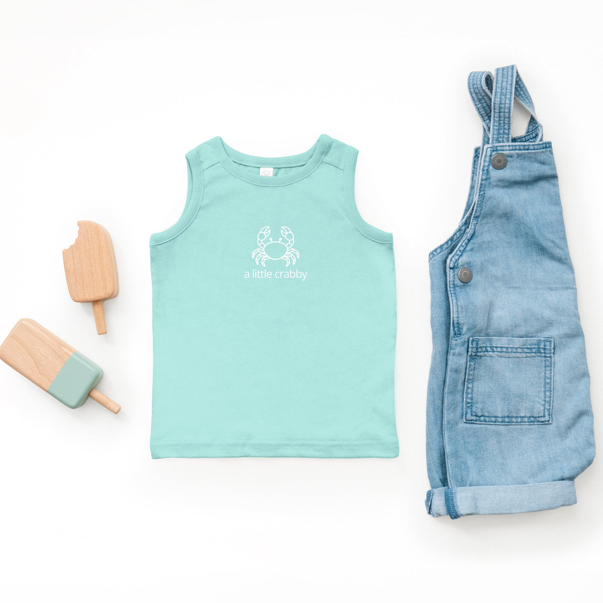 A Little Crabby Outline - Toddler Graphic Tank
