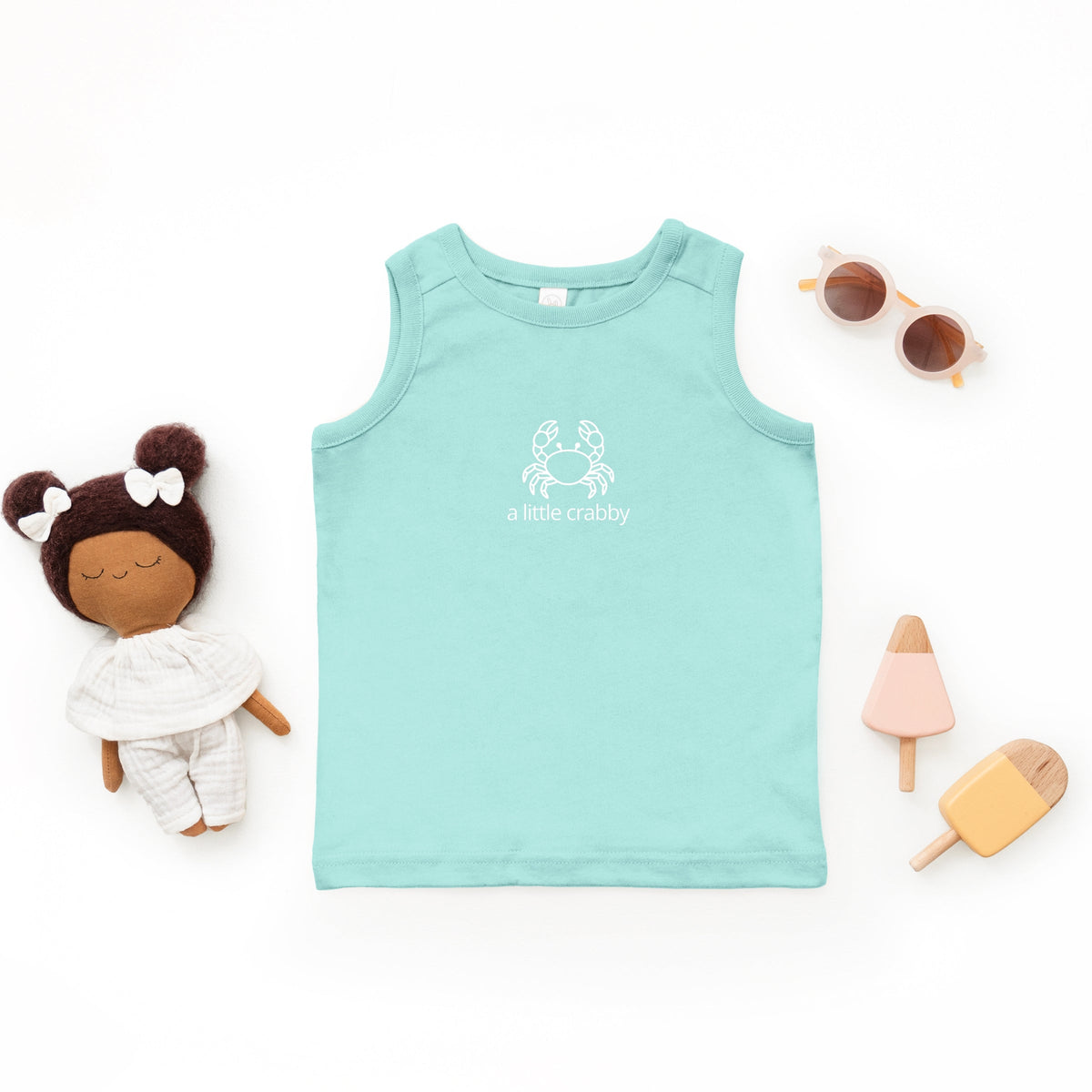 A Little Crabby Outline - Toddler Graphic Tank