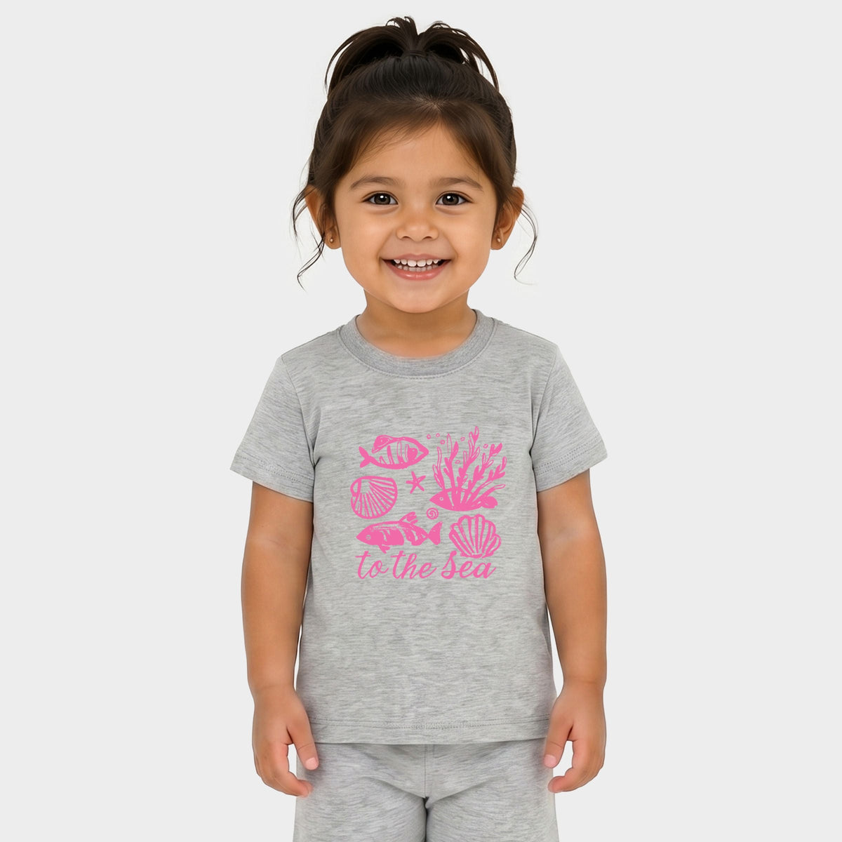 To The Sea Creatures - Toddler Crew Shorts Set
