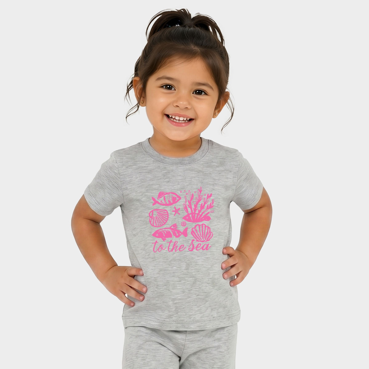 To The Sea Creatures - Toddler Crew Shorts Set