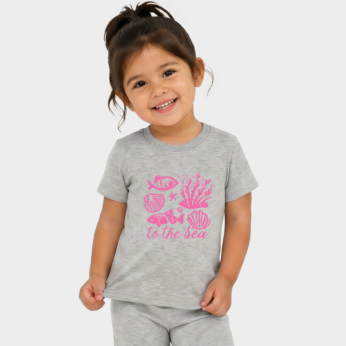 To The Sea Creatures - Toddler Crew Shorts Set
