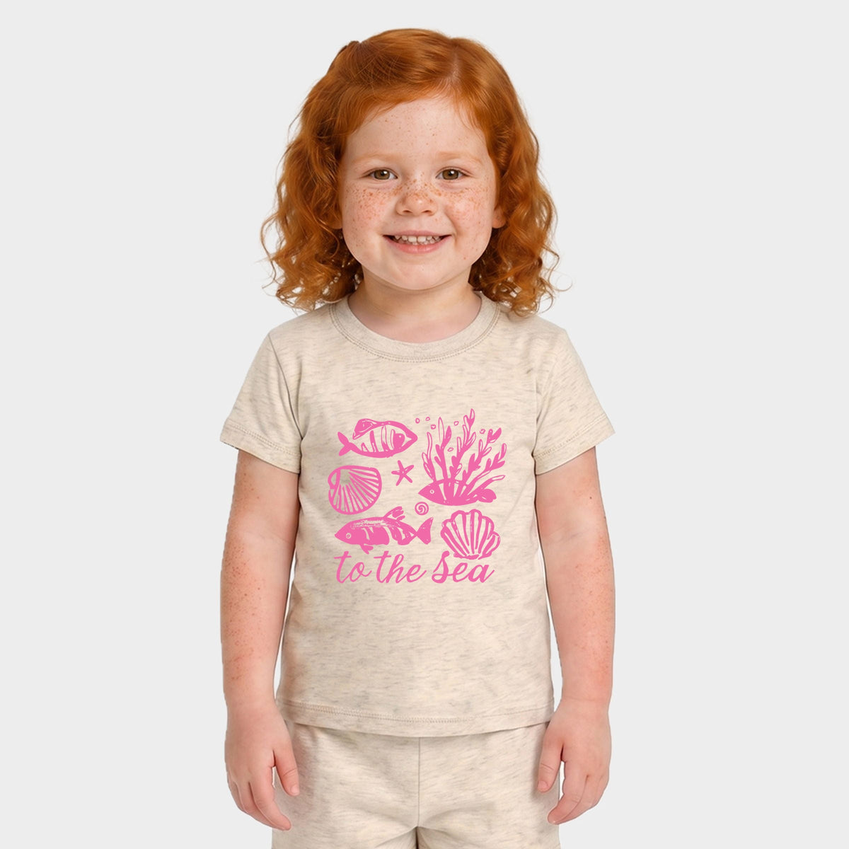 To The Sea Creatures - Toddler Crew Shorts Set