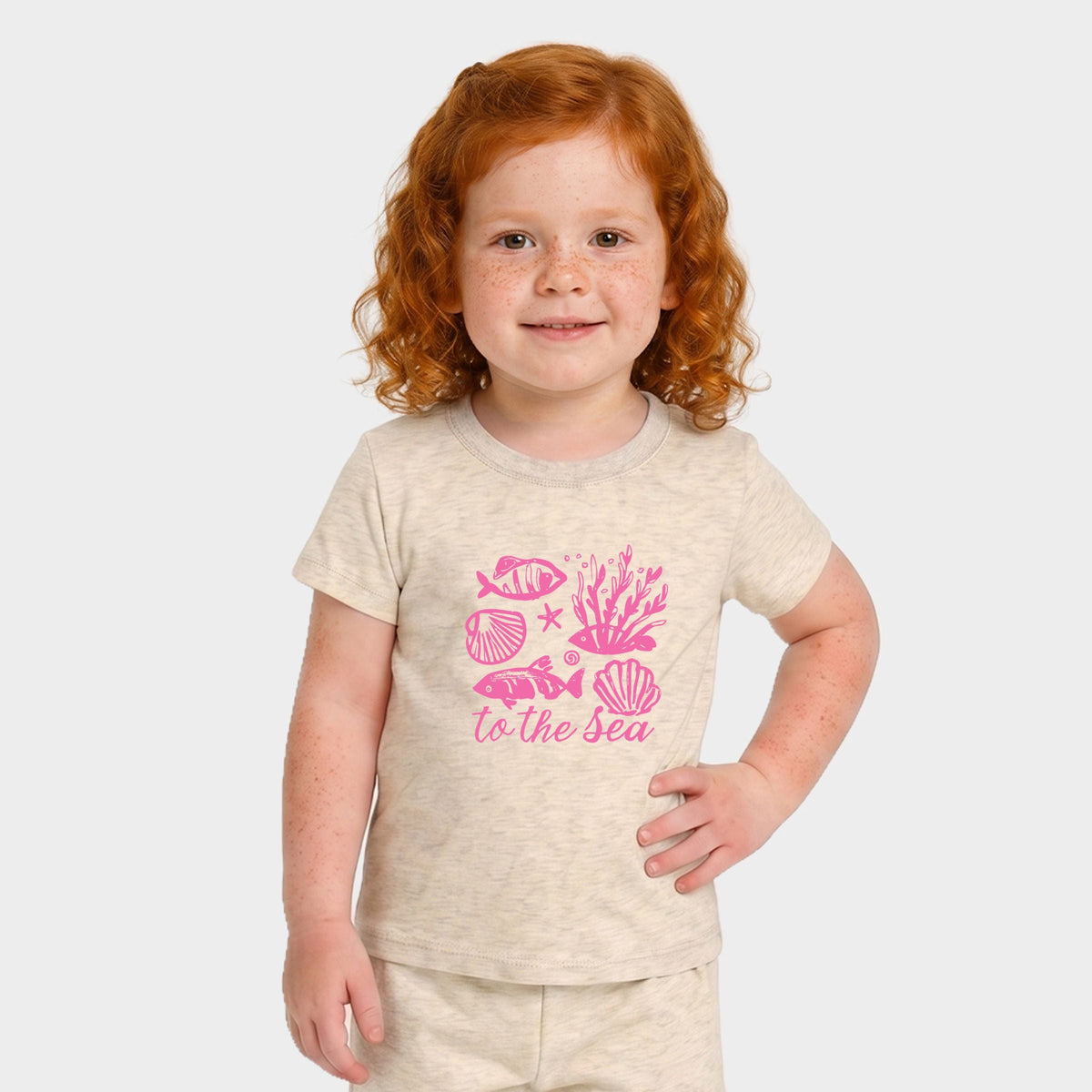 To The Sea Creatures - Toddler Crew Shorts Set