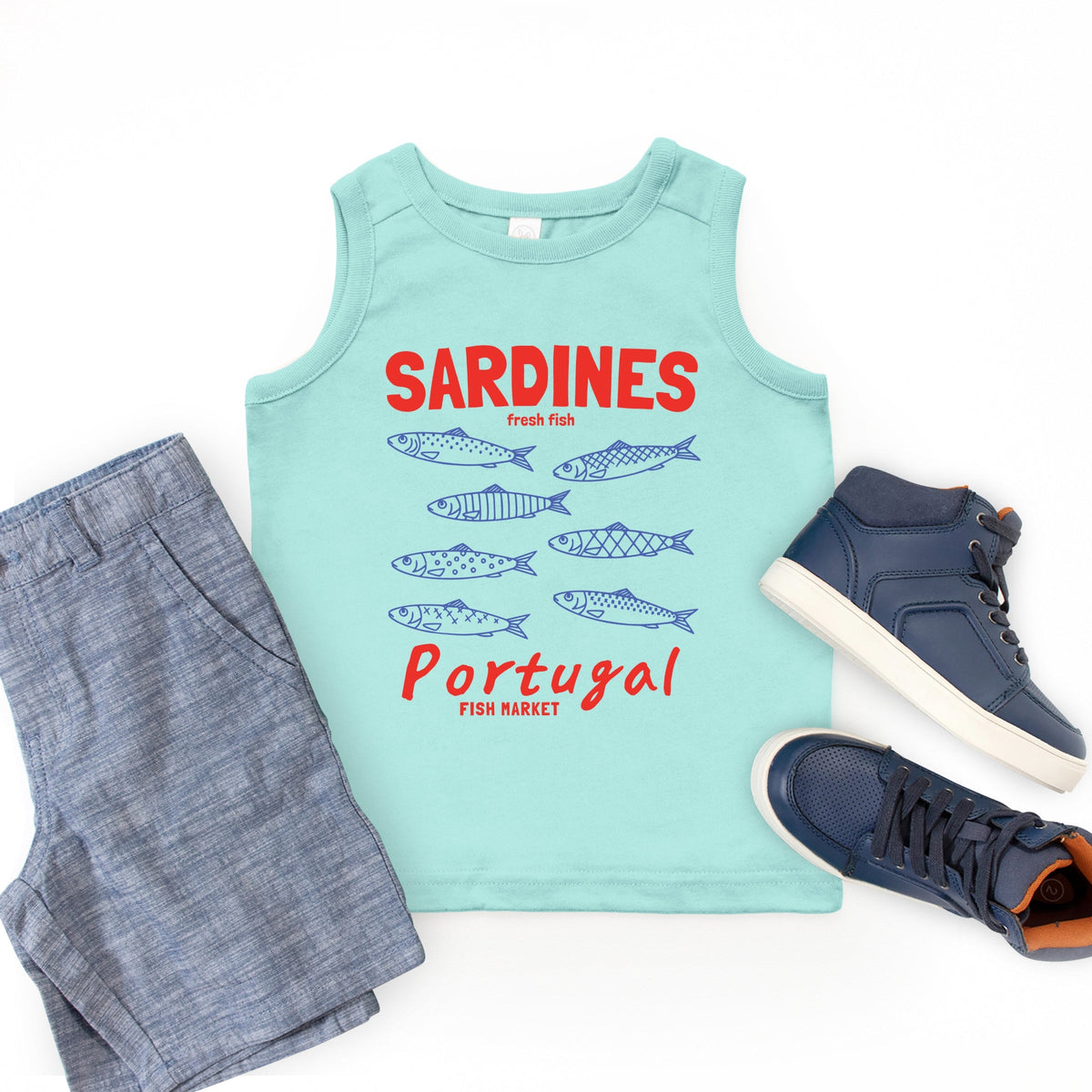 Sardines Portugal Fish Market - Youth Tank Top
